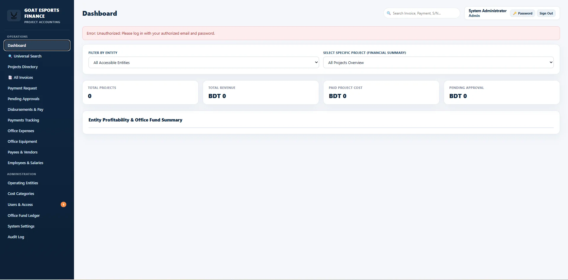 Finance Platforms